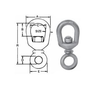 USA-Made Chain Drop Forged Swivel - 5/16" Size - Image 1