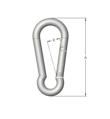 Black Coated Snap Hooks for Wire Rope Assemblies - Image 2