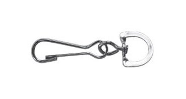 Nickel-Plated Swivel Eye Snap Hooks - 3/8 inch, 2-1/2 inch, Zinc & Steel - Image 1
