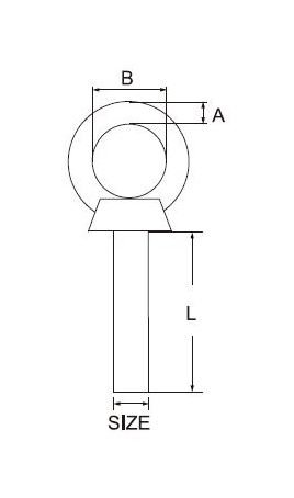Stainless Steel Eye Rivet SS T316 - 3/4" Shank Diameter - Image 2