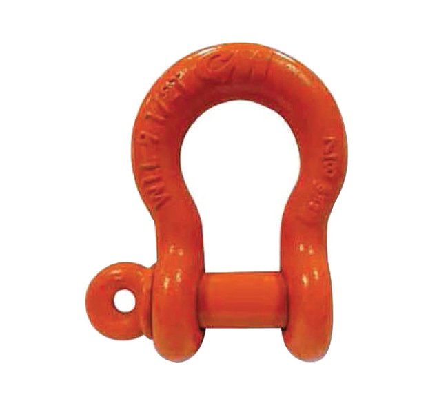 CMÂ® 5/8" Orange Powder Coated Alloy Anchor Shackle - Image 1