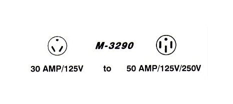 RV Power Adapter 30A Female to 50A Male - Image 2
