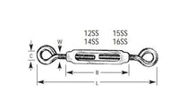 Aluminum Turnbuckles with Stainless Steel Eye/Eye - Set of 10