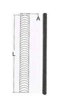 Stainless Steel T316 Threaded Rod, Machined Rolled