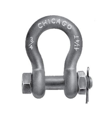 Chicago Safety Galvanized 7/16" Drop Forged Anchor Shackles - Image 1