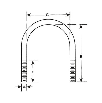 Type 304 Stainless Steel Round Bend U-Bolts - Lexco Cable Manufacturing - Image 2