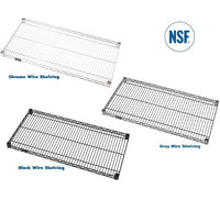 60x21 Green Epoxy Wire Shelving - NSF Approved