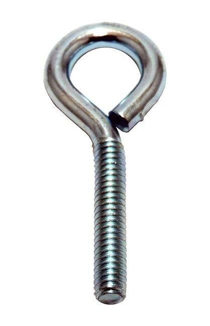 Zinc Plated Turned Eye Bolt - 1/4-20 Thread, Hex Nuts Included - Image 1