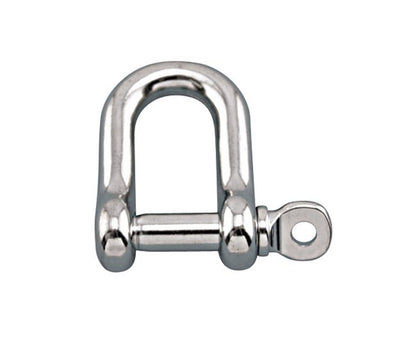 316 Stainless Steel Straight D Shackle with Screw Pin - 3/8 Inch Size A - Image 1