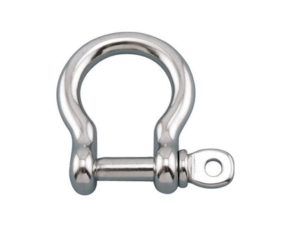 5/8" 316 Stainless Steel Bow Shackle with Screw Pin - Image 1