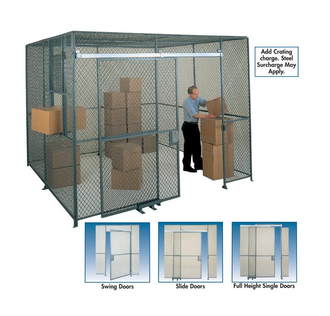 Heavy-Duty 4ft x 10ft Woven Wire Partition Panel - Image 1