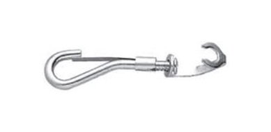 Zinc-Plated Open Swivel Eye Chain Snap Hook - Image 1