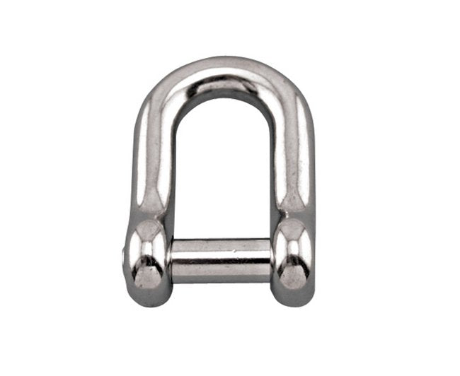 7/8" Size A 316 Stainless Steel D Shackle, No Snag Pin - Image 1