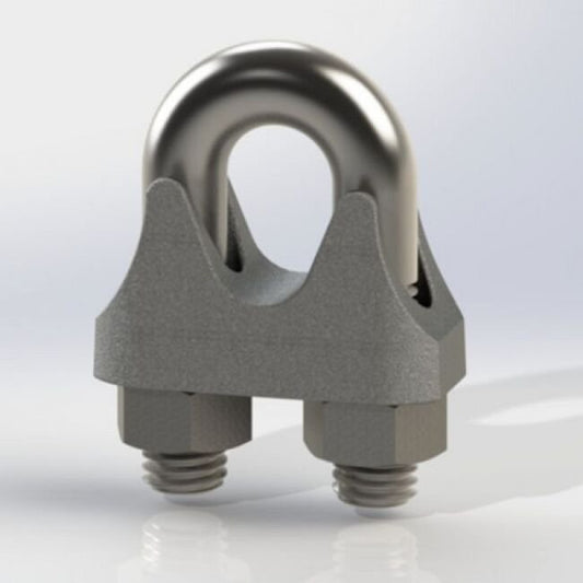 0.156 Inch (in) Maximum Mating Cable Material Galvanized Steel Wire Rope Clip - Image 1
