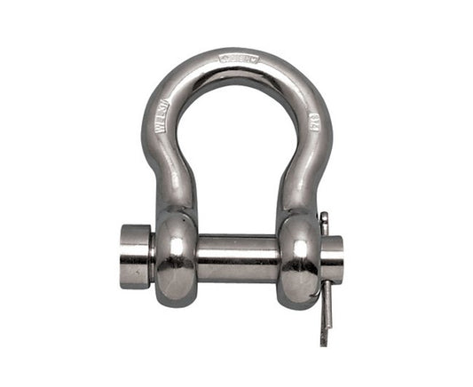 7/8" 316-NM Stainless Steel Anchor Shackle with Oversized Round Pin - Image 1