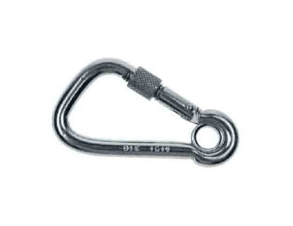 Stainless Steel Asymmetrical Snap Hook with Screw Nut and Eyelet - SS T316, 700 lbs WLL - Image 1