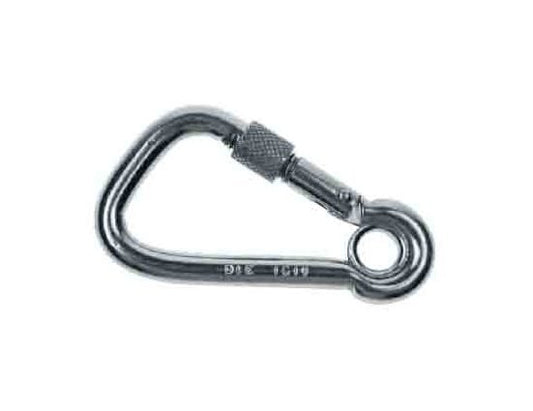 Stainless Steel Asymmetrical Snap Hook with Screw Nut and Eyelet - SS T316, 700 lbs WLL - Image 1