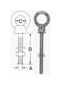 Precision Cast Stainless Steel T316 Extra Long Shoulder Eye Bolt