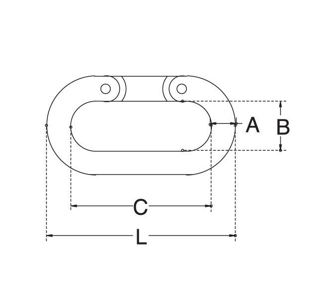 Precision Cast Stainless Steel Quick Link T316, 1/4" - Image 2
