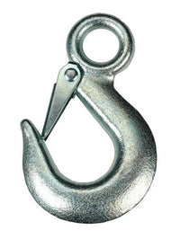 Heavy-Duty Alloy Eye Hoist Hook with Latch - 15 Ton WLL