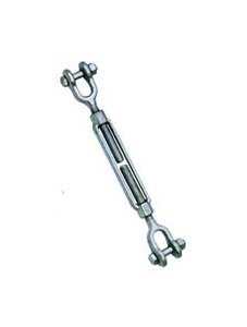 Galvanized Drop Forged Turnbuckles Jaw & Jaw - 3/8" x 6" - Image 1