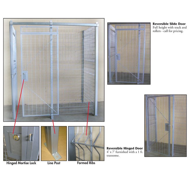 16x12ft 3-Sided Welded Wire Security Cage - Image 1