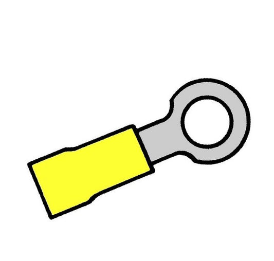 10 Inch Ring Tongue Terminal for 12-10 Gauge Wire - Pack of 100 - Image 1