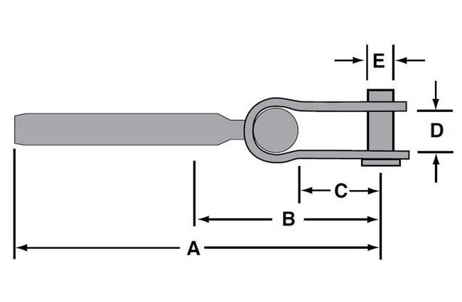 Premium Marine Toggle Jaw Load Rated - 3/8" Wire Size - Image 2