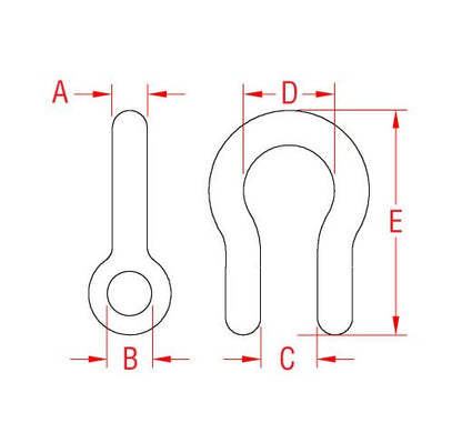 1-1/4 Inch 316-NM Stainless Steel Anchor Shackle Body - Image 2