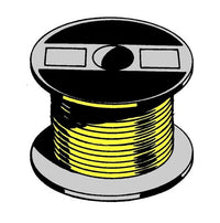 80º C Rated Primary Single Conductor Copper Wire - 14 Gauge, Yellow, 100 ft Spool