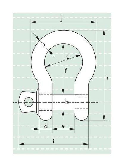 Green Pin&reg; Bow Shackles with Screw Collar Pin - Hot-Dipped Galvanized - Image 2