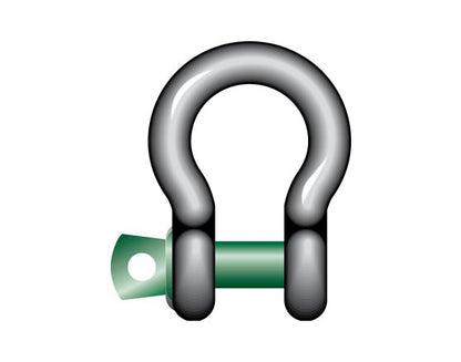 Green Pin&reg; Bow Shackles with Screw Collar Pin - Hot-Dipped Galvanized - Image 1