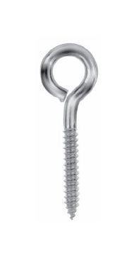 Chicago Hardware Zinc Plated Turned Eye Bolts Lag Threads - Image 1