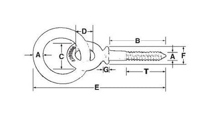 Chicago Drop Forged Ring Bolts Shoulder - Screw Thread - Image 2