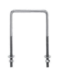 Type 304 Stainless Steel Square Bend U-Bolts 3/8" - 16