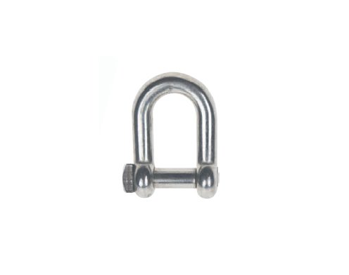 Stainless Steel Screw Pin D Shackle with Square Head - Image 1