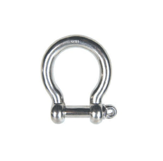T-316 Stainless Steel Precision Cast Screw Pin Bow Shackle - 2-1/2" - Image 1