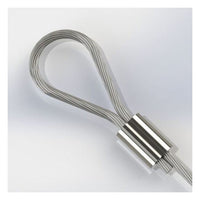 1.11 Inch (in) Fitting Length and 0.188 Inch (in) Maximum Mating Cable Diameter Military Speciation (MS) Stainless Steel Wire Rope Loop Sleeve for Cable Assemblies