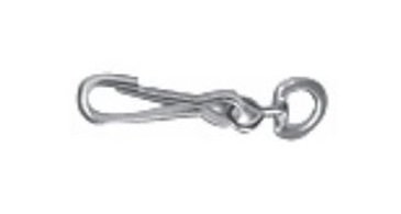 Heavy-Duty Nickel-Plated Steel Swivel Eye Snaps - Image 1