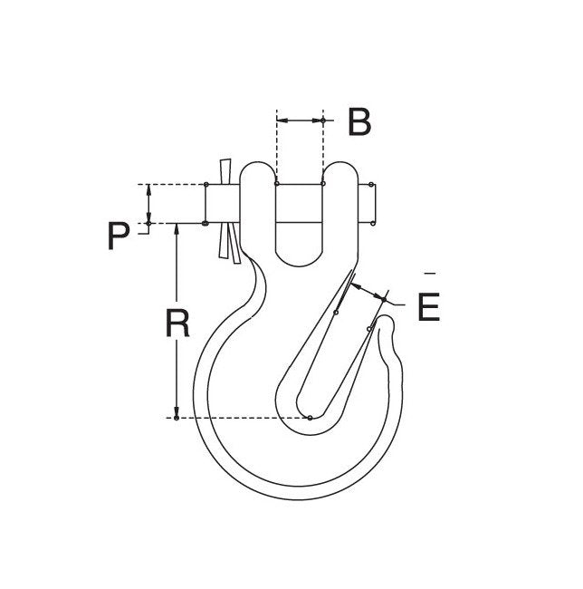 Precision Cast Stainless Steel Clevis Grab Hook - SS T316, 5/16" - Image 2