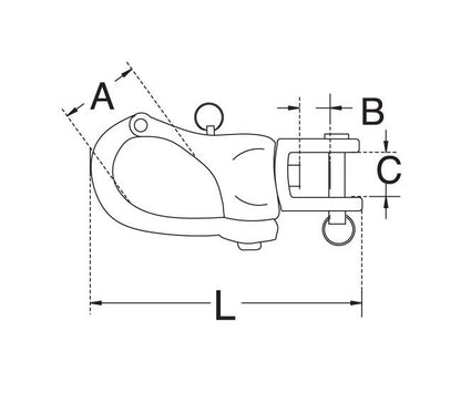 Stainless Steel Jaw Swivel Snap Shackles 3-1/2" - Image 2