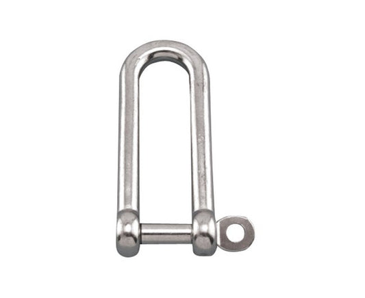 5/32 Inch 316 Stainless Steel Long D Shackle with Captive Pin - Image 1