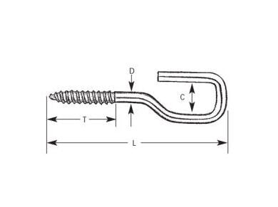 Lexco Cable Parallel Hooks - Zinc Chromate Finish - Image 1