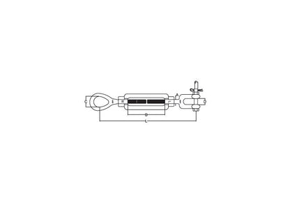 Forged Stainless Steel T316 Jaw & Eye Turnbuckles - Image 2
