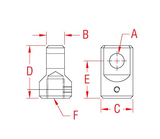 316 Stainless Steel Hoist Anchor Base - 1/2" Nominal Size - Image 2