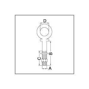 Stainless Steel T316 Forged Eye Bolt - Shoulder Design - Image 2