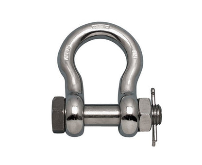 5/16" 316-NM Stainless Steel US Anchor Shackle with Bolt - Federal Compliance - Image 1