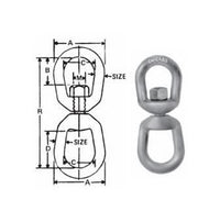 USA-Made Eye & Eye Drop Forged Swivel - 3/4'' Size