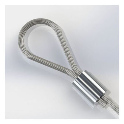 1.03 Inch (in) Fitting Length and 0.156 Inch (in) Maximum Mating Cable Diameter Commercial Aluminum Wire Rope Loop Sleeve for Cable Assemblies - Image 1
