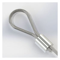 1.25 Inch (in) Fitting Length and 0.188 Inch (in) Maximum Mating Cable Diameter Commercial Zinc Plated Copper Wire Rope Loop Sleeve for Cable Assemblies
